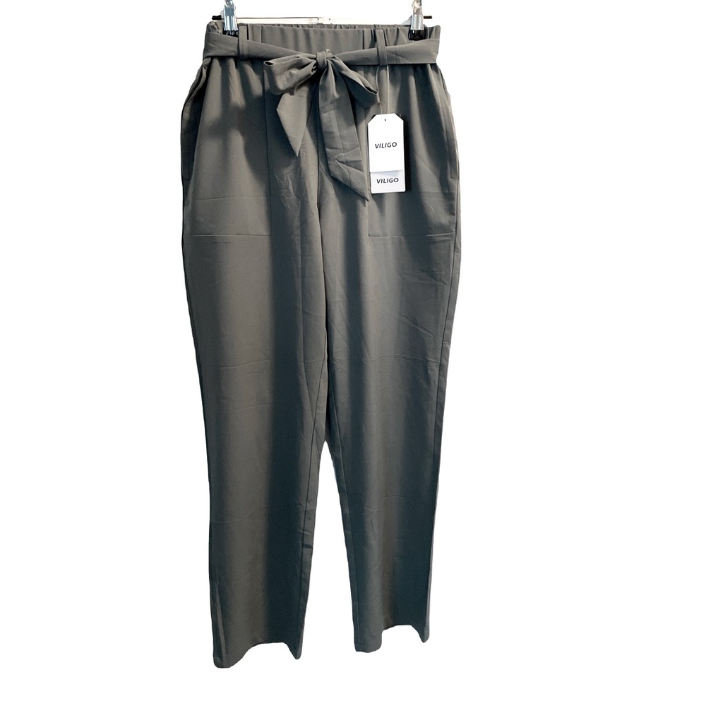 Cropped Paper Bag Waist Pants